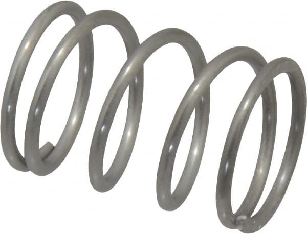 Value Collection - 0.72" OD, 0.062" Wire, 1" Free Length, Compression Spring - 20.15 Lb Spring Rating, Stainless Steel - Americas Industrial Supply