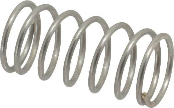 Value Collection - 0.72" OD, 0.062" Wire, 1-1/2" Free Length, Compression Spring - 12.83 Lb Spring Rating, Stainless Steel - Americas Industrial Supply