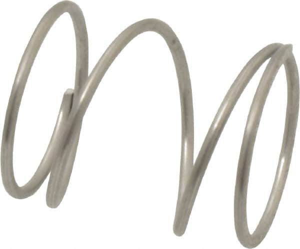 Value Collection - 0.85" OD, 0.054" Wire, 1" Free Length, Compression Spring - 10.18 Lb Spring Rating, Stainless Steel - Americas Industrial Supply
