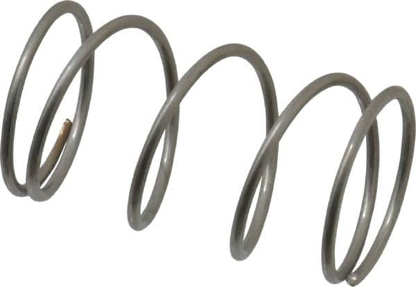 Value Collection - 0.85" OD, 0.054" Wire, 1-1/2" Free Length, Compression Spring - 6.52 Lb Spring Rating, Stainless Steel - Americas Industrial Supply