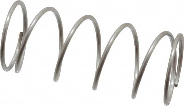 Value Collection - 0.85" OD, 0.054" Wire, 2" Free Length, Compression Spring - 4.8 Lb Spring Rating, Stainless Steel - Americas Industrial Supply