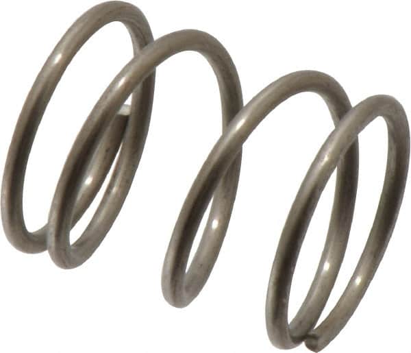 Value Collection - 0.85" OD, 0.072" Wire, 1" Free Length, Compression Spring - 26.58 Lb Spring Rating, Stainless Steel - Americas Industrial Supply