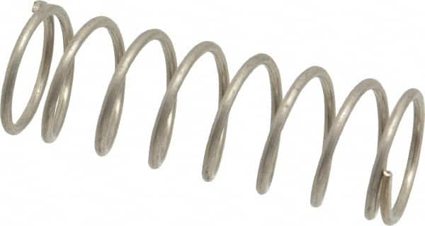 Value Collection - 0.85" OD, 0.072" Wire, 2-1/2" Free Length, Compression Spring - 9.65 Lb Spring Rating, Stainless Steel - Americas Industrial Supply