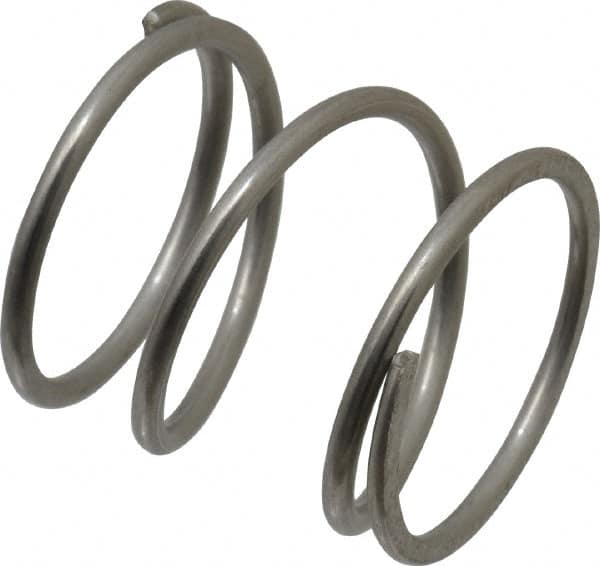 Value Collection - 0.975" OD, 0.072" Wire, 1" Free Length, Compression Spring - 21.92 Lb Spring Rating, Stainless Steel - Americas Industrial Supply