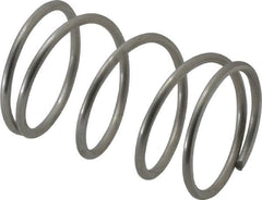 Value Collection - 0.975" OD, 0.072" Wire, 1-1/2" Free Length, Compression Spring - 13.84 Lb Spring Rating, Stainless Steel - Americas Industrial Supply