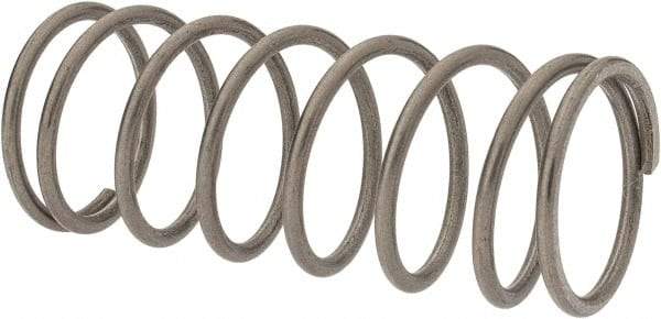 Value Collection - 0.975" OD, 0.08" Wire, 2-1/2" Free Length, Compression Spring - 11.3 Lb Spring Rating, Stainless Steel - Americas Industrial Supply