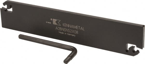 Kennametal - 2.0472" Blade Height, 0.2756" Blade Width, 10.2362" OAL, Neutral Cut, Double End Indexable Cut-Off Blade - 120mm Max Depth of Cut, A2BNSN Blade, A2 Cut-Off Series - Americas Industrial Supply