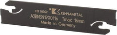 Kennametal - 3/4" Blade Height, 0.0709" Blade Width, 3.3858" OAL, Neutral Cut, Double End Indexable Cut-Off Blade - 16mm Max Depth of Cut, A2BNSN Blade, A2 Cut-Off Series - Americas Industrial Supply