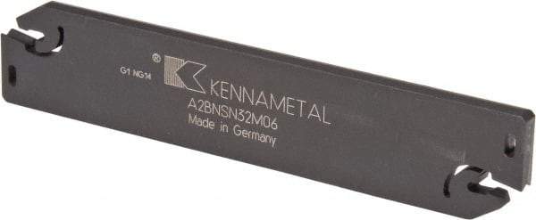 Kennametal - 1.2598" Blade Height, 0.2126" Blade Width, 5.9055" OAL, Neutral Cut, Double End Indexable Cut-Off Blade - 60mm Max Depth of Cut, A2BNSN Blade, A2 Cut-Off Series - Americas Industrial Supply