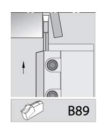 Kennametal - 1.0236" Blade Height, 0.315" Blade Width, 4.3307" OAL, Right Hand Cut, Double End Indexable Cut-Off Blade - 21mm Max Depth of Cut, A2BNC Blade, A2 Cut-Off Series - Americas Industrial Supply
