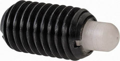 Gibraltar - M12 x 1.75, 20.5mm Thread Length, 6.5mm Plunger Projection, Steel Threaded Spring Plunger - 6.3mm Max Plunger Diam, 1.13 Kg Init End Force, 6.8 Kg Final End Force - Americas Industrial Supply