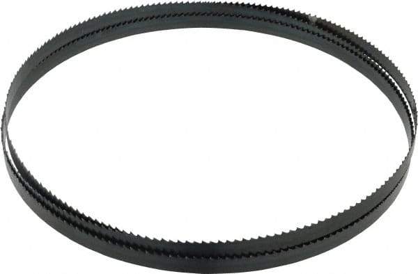 Starrett - 6 TPI, 7' 9-1/2" Long x 1/2" Wide x 0.025" Thick, Welded Band Saw Blade - Carbon Steel, Toothed Edge, Raker Tooth Set, Flexible Back, Contour Cutting - Americas Industrial Supply