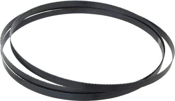 Starrett - 14 TPI, 7' 9-1/2" Long x 1/2" Wide x 0.025" Thick, Welded Band Saw Blade - Carbon Steel, Toothed Edge, Raker Tooth Set, Flexible Back, Contour Cutting - Americas Industrial Supply