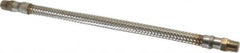 Made in USA - 12" OAL, 1/4" ID, 2,030 Max psi, Flexible Metal Hose Assembly - Americas Industrial Supply