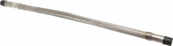 Made in USA - 24" OAL, 1/2" ID, 1,160 Max psi, Flexible Metal Hose Assembly - Americas Industrial Supply