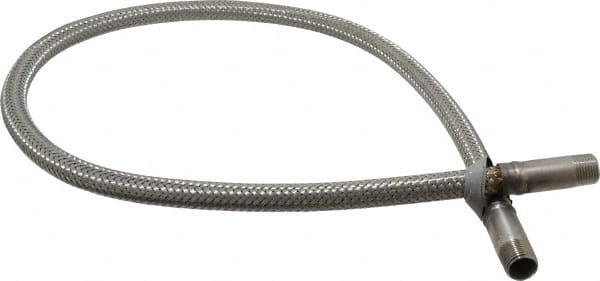 Made in USA - 48" OAL, 1/2" ID, 1,160 Max psi, Flexible Metal Hose Assembly - Americas Industrial Supply