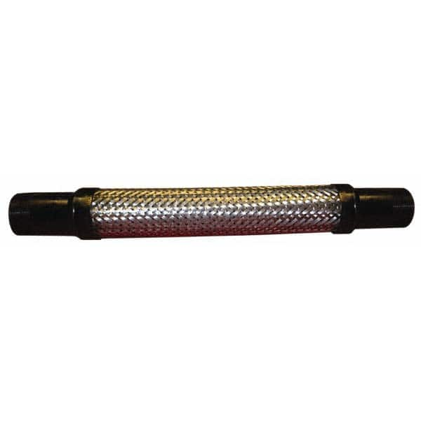 Made in USA - 9" OAL, 2" ID, 442 Max psi, Flexible Metal Hose Assembly - Americas Industrial Supply