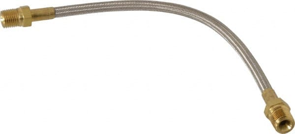 Made in USA - 12" OAL, 1/4" ID, 3,000 Max psi, Flexible Metal Hose Assembly - Americas Industrial Supply