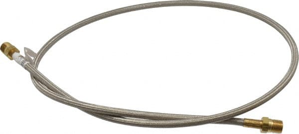 Made in USA - 48" OAL, 1/4" ID, 3,000 Max psi, Flexible Metal Hose Assembly - Americas Industrial Supply