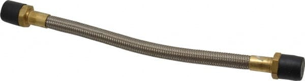 Made in USA - 12" OAL, 1/2" ID, 1,500 Max psi, Flexible Metal Hose Assembly - Americas Industrial Supply