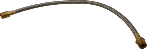 Made in USA - 24" OAL, 1/2" ID, 1,500 Max psi, Flexible Metal Hose Assembly - Americas Industrial Supply