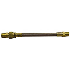 Made in USA - 24" OAL, 3/16" ID, 3,000 Max psi, Flexible Metal Hose Assembly - Americas Industrial Supply