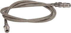 Made in USA - 48" OAL, 1/4" ID, 3,000 Max psi, Flexible Metal Hose Assembly - Americas Industrial Supply