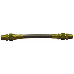 Made in USA - 12" OAL, 3/16" ID, 3,000 Max psi, Flexible Metal Hose Assembly - Americas Industrial Supply
