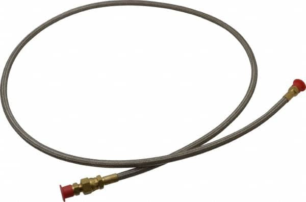 Made in USA - 48" OAL, 3/16" ID, 3,000 Max psi, Flexible Metal Hose Assembly - Americas Industrial Supply