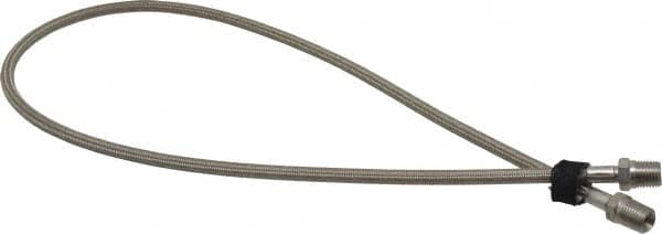 Made in USA - 36" OAL, 1/4" ID, 3,000 Max psi, Flexible Metal Hose Assembly - Americas Industrial Supply