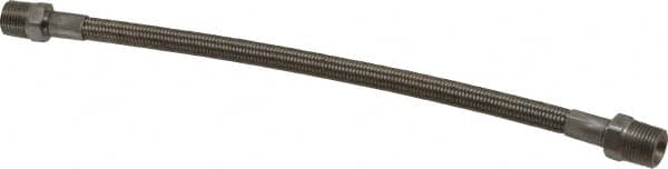 Made in USA - 12" OAL, 5/16" ID, 2,500 Max psi, Flexible Metal Hose Assembly - Americas Industrial Supply