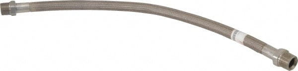 Made in USA - 24" OAL, 5/8" ID, 1,200 Max psi, Flexible Metal Hose Assembly - Americas Industrial Supply