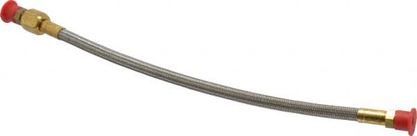 Made in USA - 12" OAL, 3/16" ID, 3,000 Max psi, Flexible Metal Hose Assembly - Americas Industrial Supply