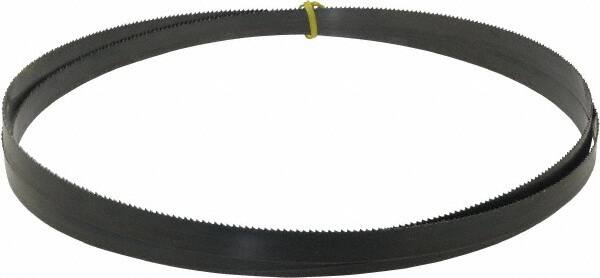 Starrett - 8 TPI, 10' 8" Long x 3/4" Wide x 0.032" Thick, Welded Band Saw Blade - Carbon Steel, Toothed Edge, Raker Tooth Set, Flexible Back, Contour Cutting - Americas Industrial Supply