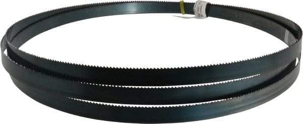 Starrett - 8 TPI, 10' 10-1/2" Long x 3/4" Wide x 0.032" Thick, Welded Band Saw Blade - Carbon Steel, Toothed Edge, Raker Tooth Set, Flexible Back, Contour Cutting - Americas Industrial Supply