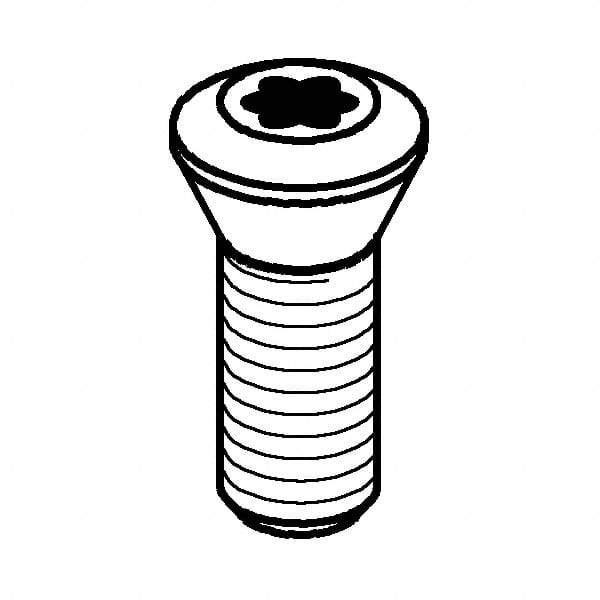 Kennametal - Lock Screw for Indexables - M6 Thread, For Use with Wedges - Americas Industrial Supply