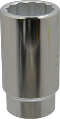 Proto - 1-5/16", 1/2" Drive, Deep Hand Socket - 12 Points, 3-1/2" OAL, Chrome Finish - Americas Industrial Supply