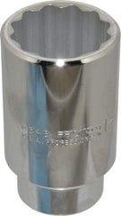 Proto - 3/8" Drive, Deep Hand Socket - 6 Points, 1-3/32" OAL, Chrome Finish - Americas Industrial Supply