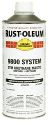 Rust-Oleum - 1 Gal Gloss Safety Yellow Urethane Mastic - 162 to 274 Sq Ft/Gal Coverage, <340 g/L VOC Content, Direct to Metal - Americas Industrial Supply