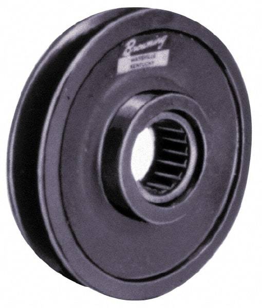 Browning - 1 Inside x 3.95" Outside Diam, 1" Wide Pulley Slot, Cast Iron Idler Pulley - 4L/A Belt Section - Americas Industrial Supply