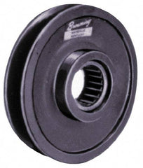 Browning - 1 Inside x 3.96" Outside Diam, 1" Wide Pulley Slot, Cast Iron Idler Pulley - 5L/B Belt Section - Americas Industrial Supply