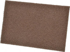 3M - Medium Grade, Aluminum Oxide Hand Pad - Tan, 6" Wide x 9" Long, Nonwoven - Americas Industrial Supply