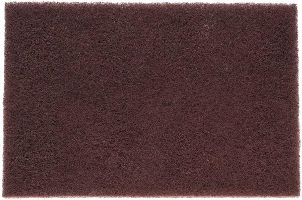 3M - Very Fine Grade, Aluminum Oxide Hand Pad - Maroon, 6" Wide x 9" Long, Nonwoven - Americas Industrial Supply