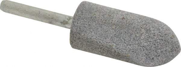 Norton - 7/8" Head Diam x 2" Thickness, A11, Pointed Tree End, Aluminum Oxide Mounted Point - Medium Grade, 60 Grit - Americas Industrial Supply
