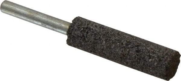 Norton - 1/4" Head Diam x 1/2" Thickness, W163, Cylinder End, Mounted Point - Medium Grade, 80 Grit, 59,990 RPM - Americas Industrial Supply