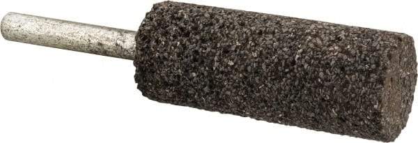 Norton - 3/4" Head Diam x 2" Thickness, W208, Cylinder End, Zirconia Alumina Mounted Point - Very Coarse Grade, 24 Grit, 22,830 RPM - Americas Industrial Supply