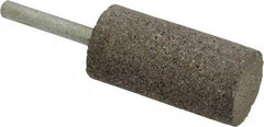 Norton - 1" Head Diam x 2" Thickness, W222, Cylinder End, Zirconia Alumina Mounted Point - Very Coarse Grade, 30 Grit, 20,250 RPM - Americas Industrial Supply