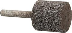 Norton - 1" Head Diam x 1" Thickness, W220, Cylinder End, Zirconia Alumina Mounted Point - Very Coarse Grade, 24 Grit, 30,370 RPM - Americas Industrial Supply