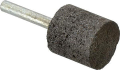 Norton - 1" Head Diam x 1" Thickness, W220, Cylinder End, Zirconia Alumina Mounted Point - Very Coarse Grade, 30 Grit, 30,370 RPM - Americas Industrial Supply