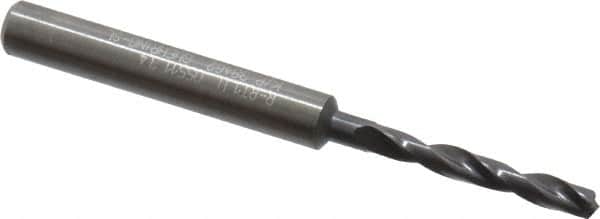 Guhring - 3.4mm 140° Solid Carbide Jobber Drill - FIREX Finish, Right Hand Cut, Spiral Flute, Straight Shank, 66mm OAL, SU Point - Americas Industrial Supply